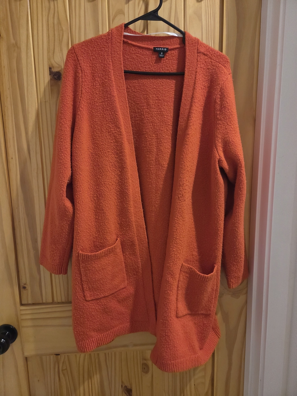 torrid Bright Orange Open-Front Pocket Cardigan